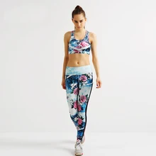 Fitness Workout Clothing And Women’s Gym Sports Running Girls Slim Leggings+Tops Women Yoga Sets Bra+Pants Sport Suit For Female