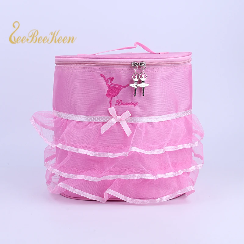 Розовая/желтая/Розовая балетная танцевальная сумка для девочек, вышитая балетная танцевальная сумка, Детский рюкзак двойного назначения, Холщовая Сумка для женщин