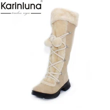 En gros 2017 Nouvelle Mode Chaude sexy dames Plate-Forme Bottes Femmes Genou Haute bottes d’hiver femmes chaussures fourrure bottes de neige chaude