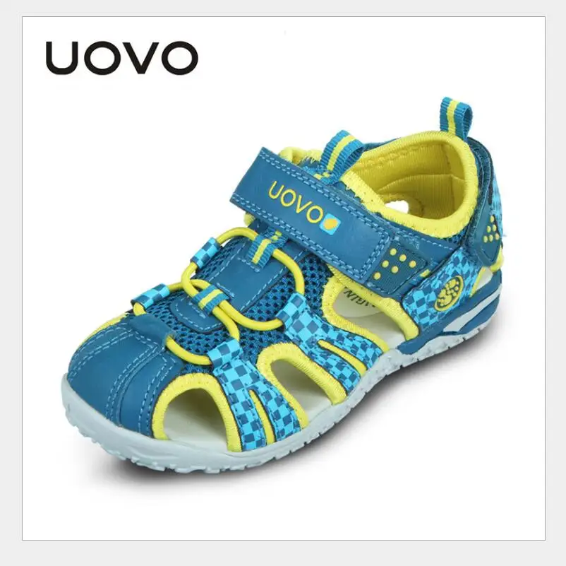 

Summber Child's UOVO European and American Green Pink Blue Flats shoes Free Shipping 2018 New Kids Boys And Girls Beach Shoes