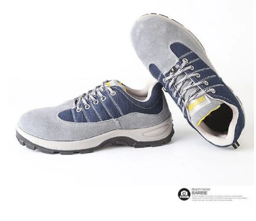 2018 new fashion safety shoes steel toe and sole for men anti-smashing work boots work shoes safety bot