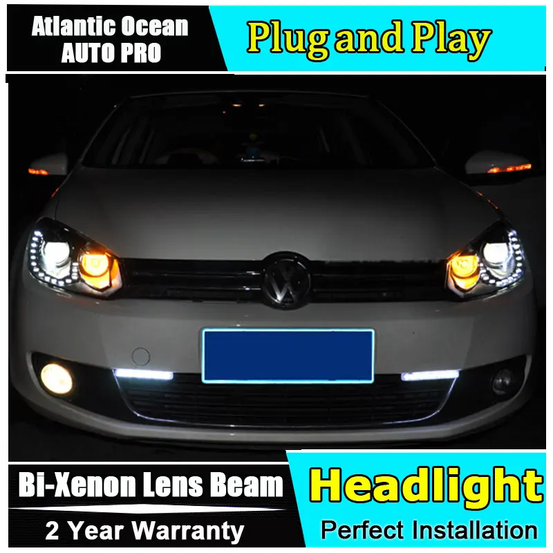 AUTO.PRO 2009 2013 For vw golf 6 xenon headlights car styling bi xenon
