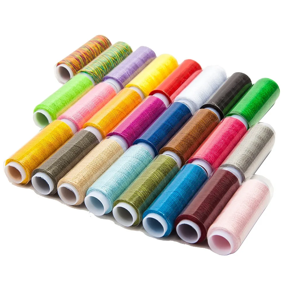 Bulk 24pcs/lot Threads Mix Color Polyester Sewing Thread,Sewing