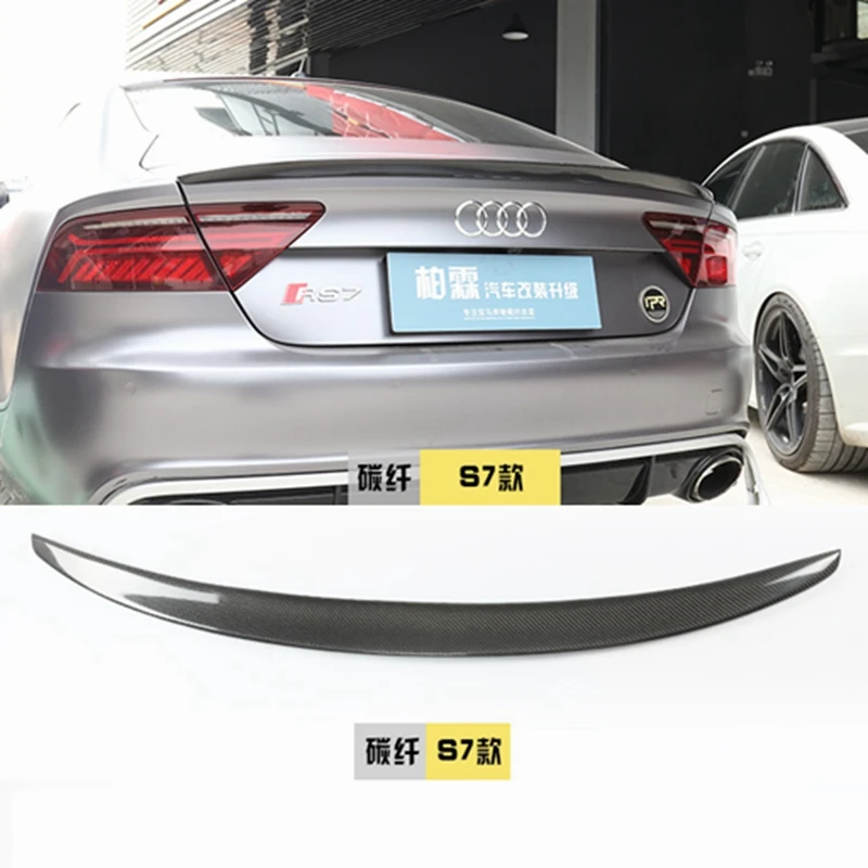 A7 P Style FRP Unpainted Primer Rear Trunk Spoiler Wing Lip for Audi A7