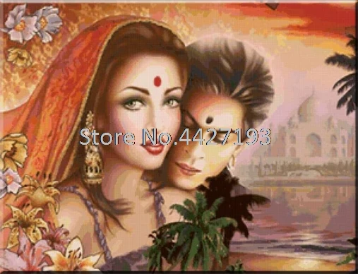 

diamant painting accessoires Full Diy Diamond Paintings India lover couple Embroidery Mosaic diamond Cross Stitch home wall Art