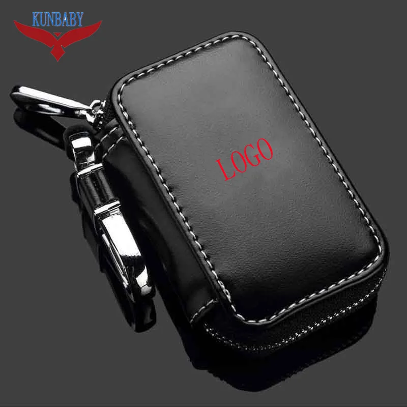 

KUNBABY 10pcs/lot Genunie Leather Car Key Case Cover Key Holder Key Wallet for BMW Audi Bentely Jaguar Skoda Volvo Porsche Jeep