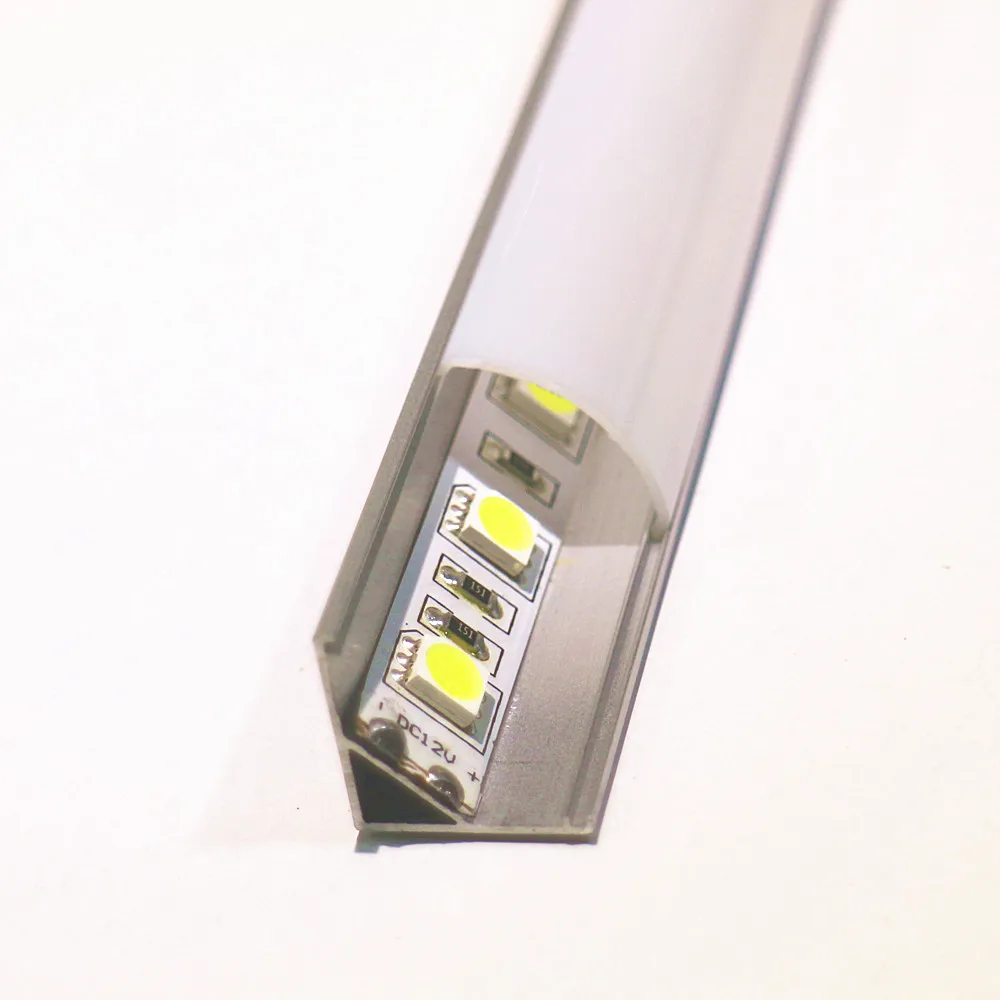 10-20pcs DHL1m led strip aluminum profile for 10mm pcb 5050 5630 led strip housing aluminum channel with cover end cap and clips
