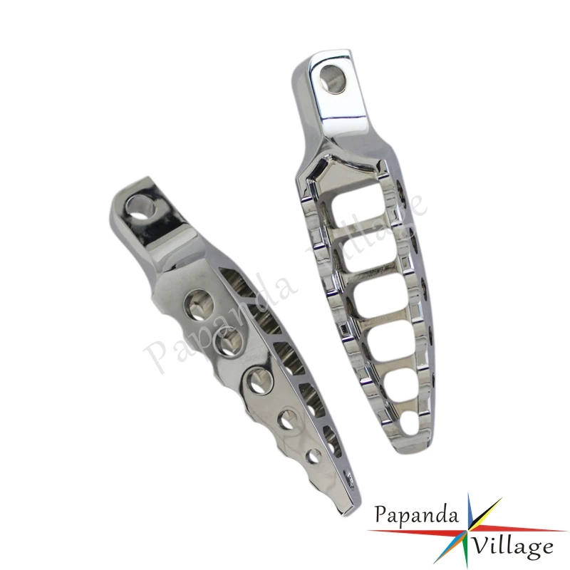 Motorbike Chrome Straight Male-Mount Motorcycle Foot Pegs Foot Rests for Harley Dyna