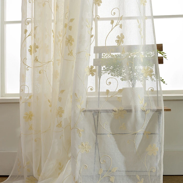 Europäische 8 farben Bestickt Voile Vorhänge Schlafzimmer Gardinen Wohnzimmer Tüll Gardinen/Panels Fenster-screening Europäische 8 farben Bestickt Voile Vorhänge Schlafzimmer Gardinen Wohnzimmer Tüll Gardinen/Panels Fenster-screening