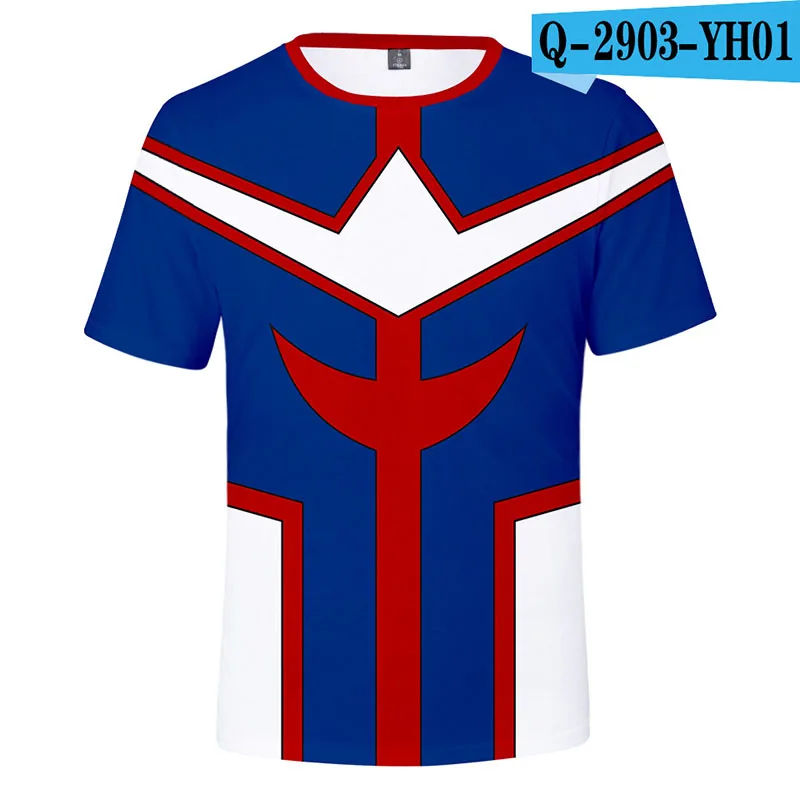 Boku No Hero Academy футболка Deku Bakugo Shoto Allmight 3D принт для женщин мужчин Уличная одежда летние футболки с короткими рукавами - Цвет: 3