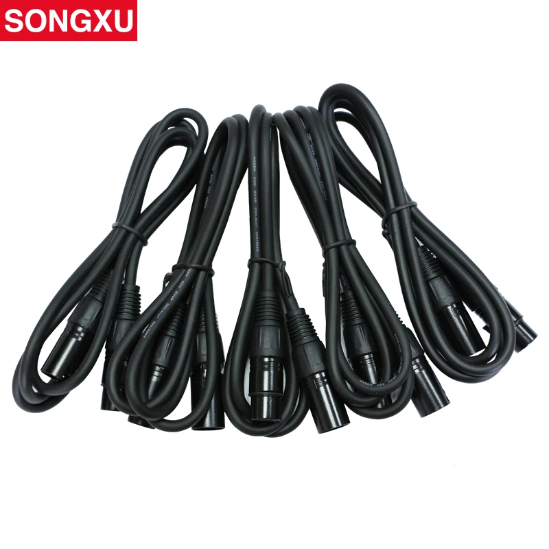 SONGXU 5 шт./лот 1 м/5 футов 3-контактный сигнал XLR DMX вход и выход сценический световой