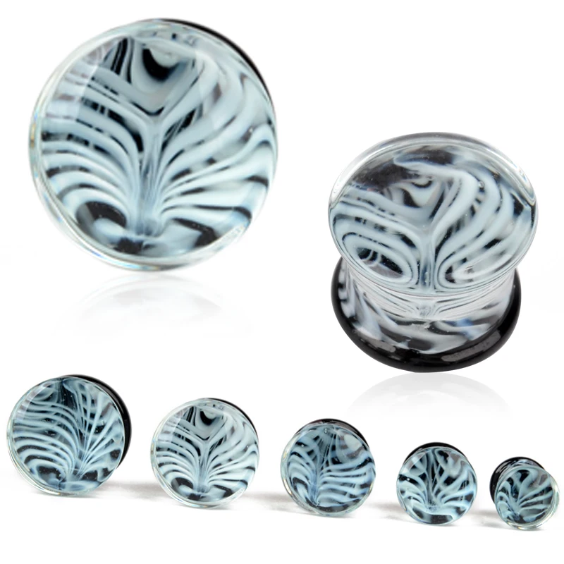 2pcs 8-16mm Green Jellyfish Grass Ear Plug Ocean Double Flared Translucent Bright Ear Gauge Expander Ear Piercing Body Jewelry