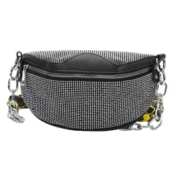 Fashion Rivets PU leather Chain Bag For The Belt Waist Bag Bananka Travel Wild Fanny Pack Women Catwalk Belly Band Belt bag Fashion Rivets PU leather Chain Bag For The Belt Waist Bag Bananka Travel Wild Fanny Pack Women Catwalk Belly Band Belt bag