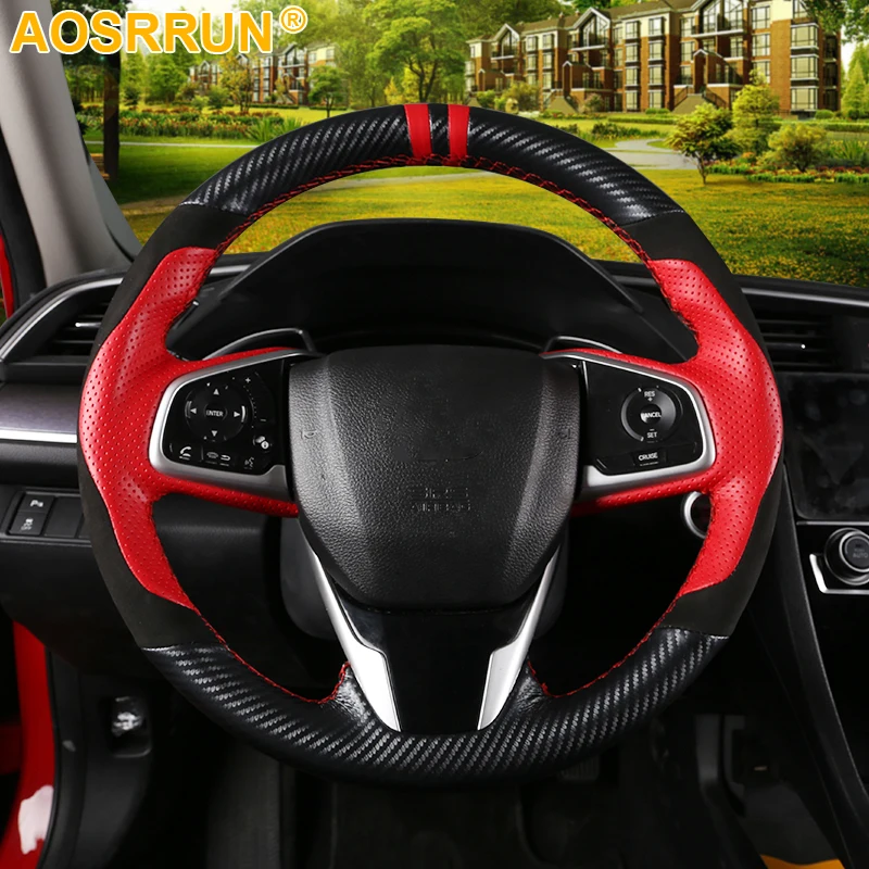 Leather Car steering wheel cover For 