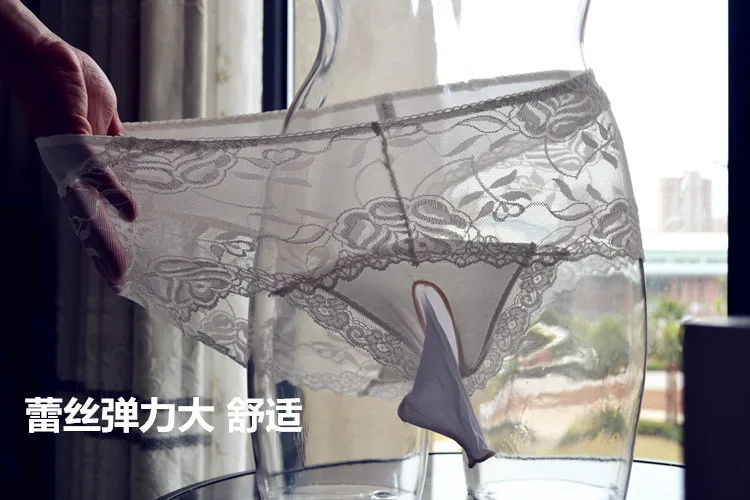 Men Sexy Transparent Brief Shorts With JJ Sleeve Open and Closed Thin Boxer Pantyhose Tight Quality JJ Lace Boxer jockstrap gay