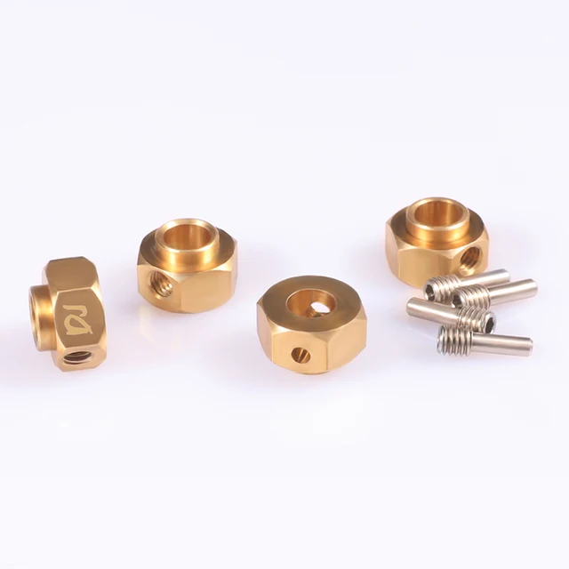 Best Price 4PCS TRAXXAS TRX4 Brass Balance Weight 6mm/7mm/8mm/9mm Extended Wheel Hex Adapter for RC Cars Upgrade Parts