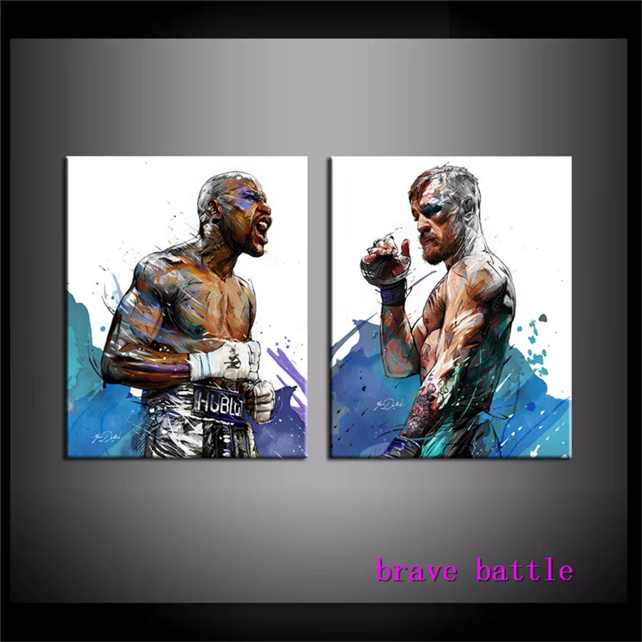Mayweather Vs McGregor Холст Картина гостиная домашний декор Современная роспись