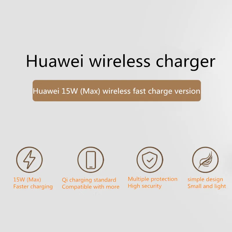 Huawei CP60 QI Max 15 Вт Быстрое беспроводное зарядное устройство для iphone Xs Max/XR/X/huawei Mate20 Pro/RS Galaxy S9+ быстрое зарядное устройство