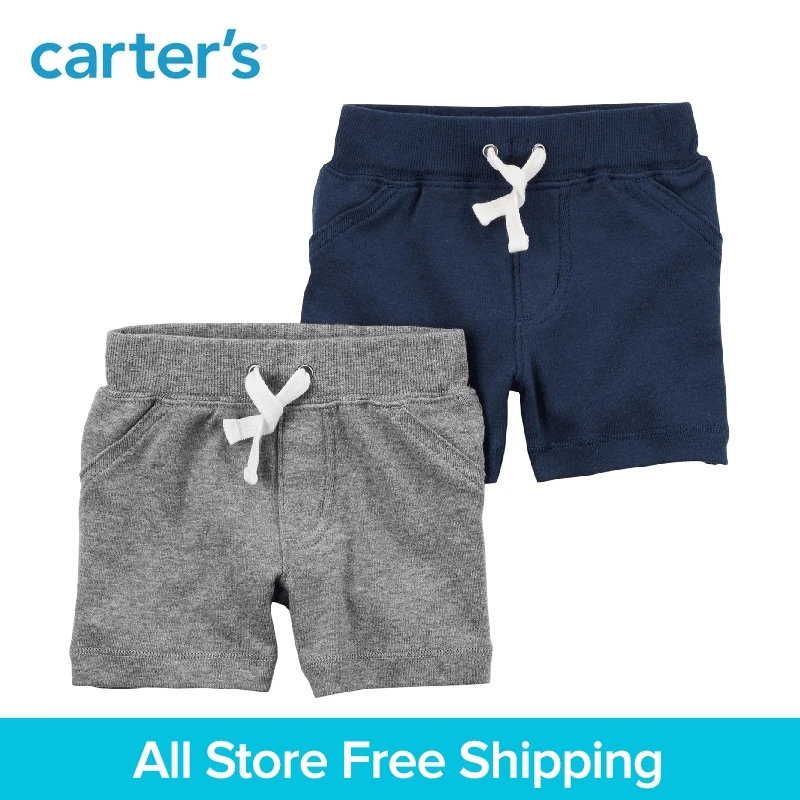 2pcs soft Cotton Functional pockets Pull-On Shorts Carter's baby boy spring summer clothing 126H212