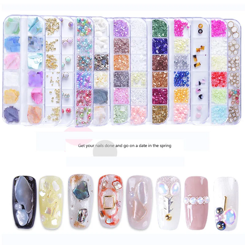 

"12 paragraph Nail decoration Abalone slice 12 color shell powder piece nail decoration color pearl Sequins "