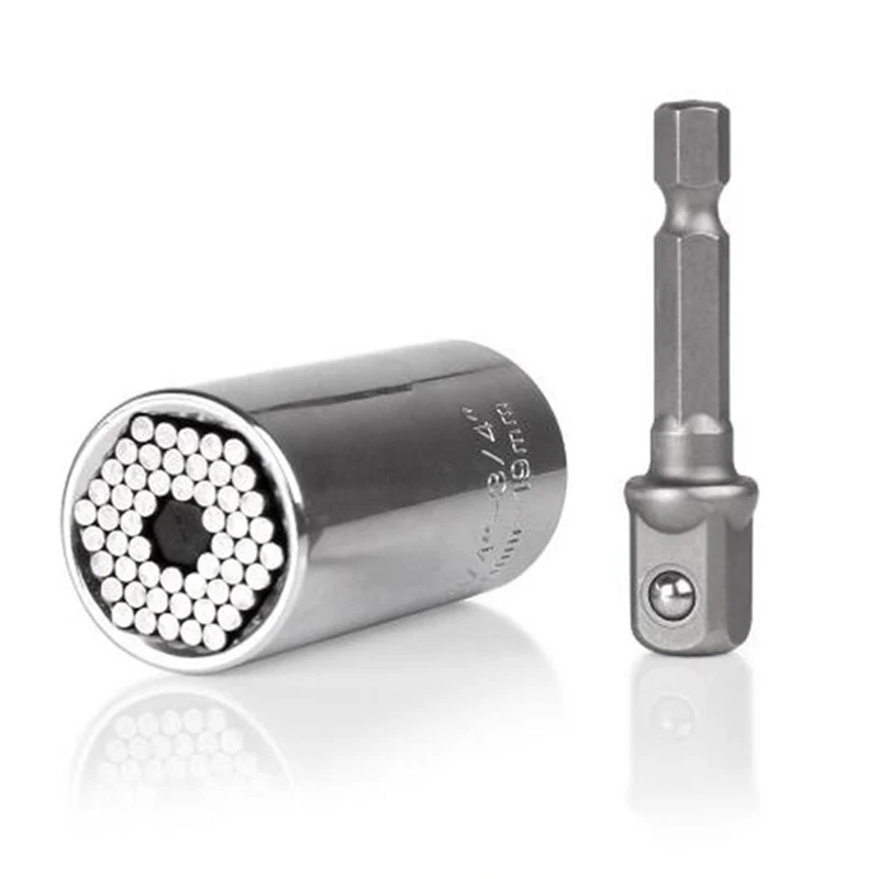 Universal Multifunctional Torque Wrench Head Set Socket Sleeve 7-19mm Power Drill Ratchet Bushing Spanner Multi Hand Tools | Инструменты