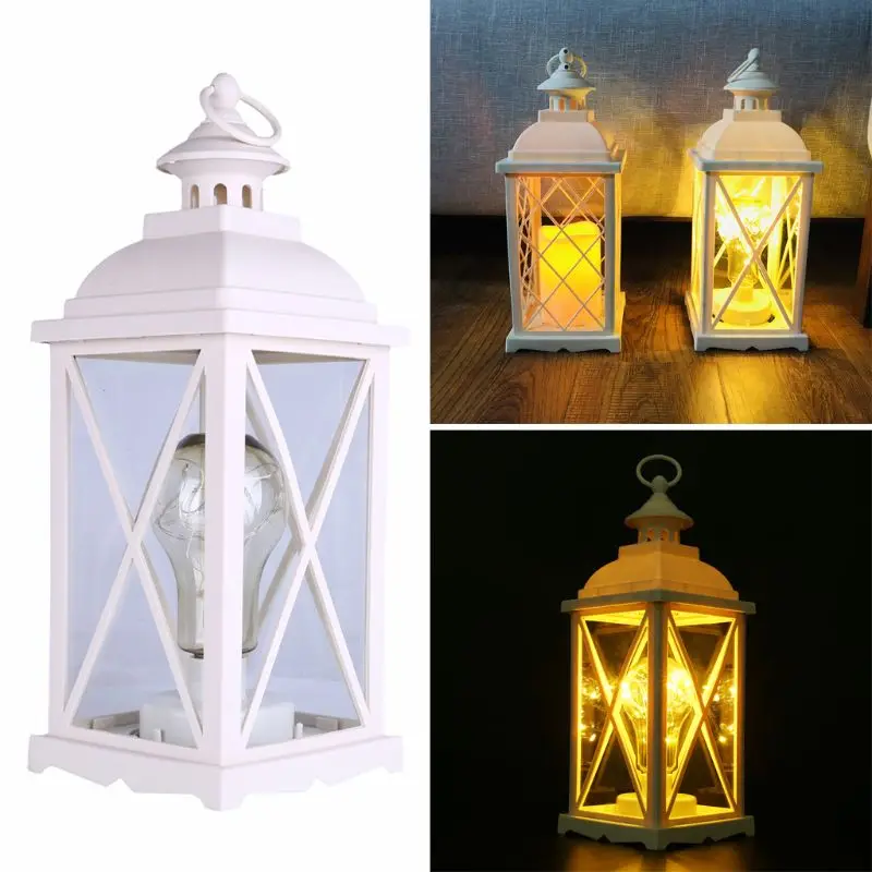 

14" Tall Decorative Bulb Lantern 10-LED Copper Wire String Light Hanging Lamp NOV30