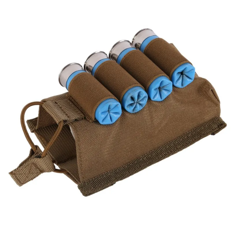 

600D Nylon Single Molle Open Magazine Pouch With 4 Rounds 12 Gauge Shells Hunting Portable bag