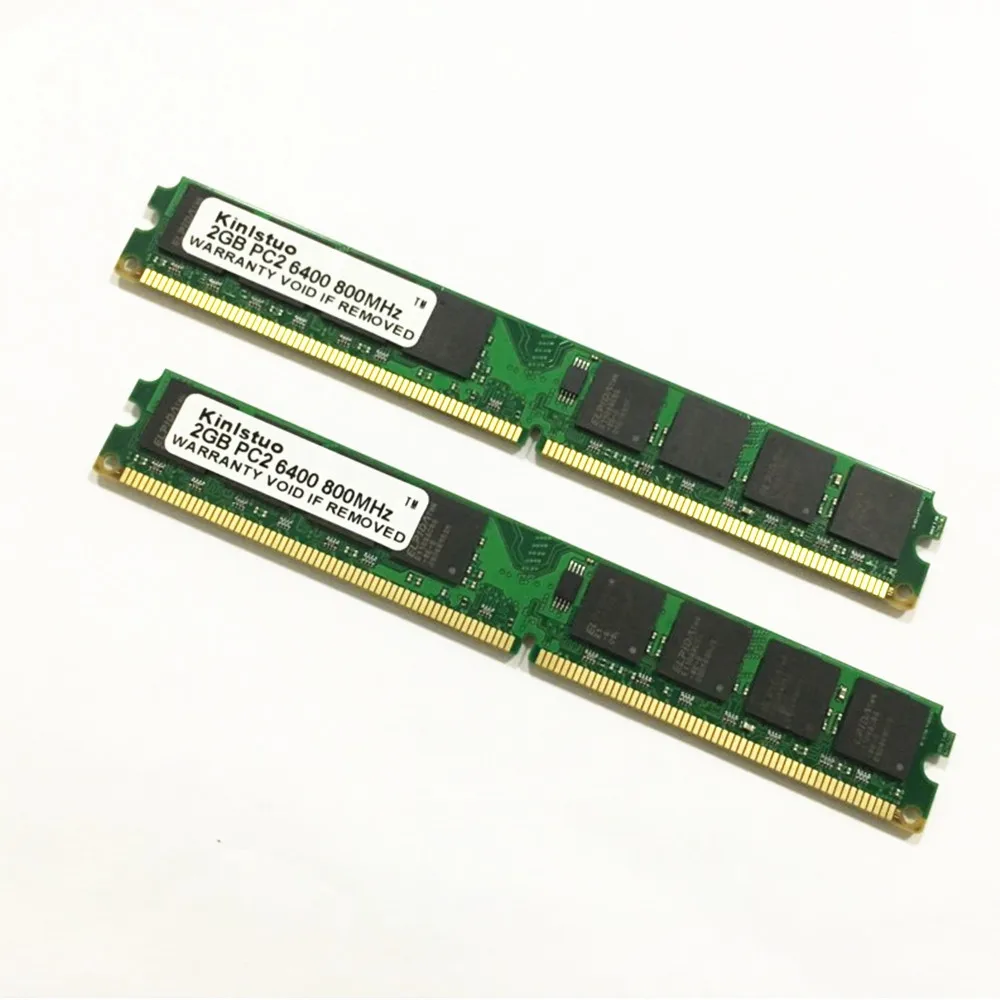 Kinlstuo Новый DDR2 2 Гб ОЗУ 800 МГц 667 работает все совместимые ddr2 Память Прямая