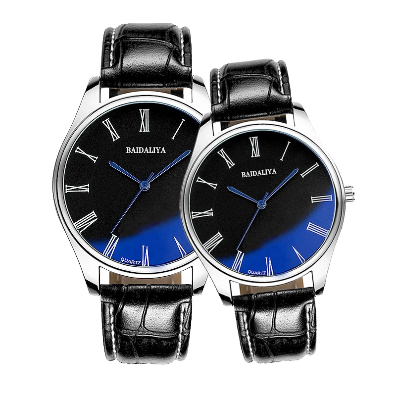 

Casual Couple Watch Roman Digital Quartz Wristwatches Fashion Simple Student Belt Watches Free Shipping Sale