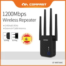 COMFAST Высокая мощность 1200 Мбит/с 2,4 г и 5 г беспроводной Wi-Fi повторитель для AP/маршрутизатор удлинитель сетевого кабеля Booster сетевые роутеры CF-WR754AC