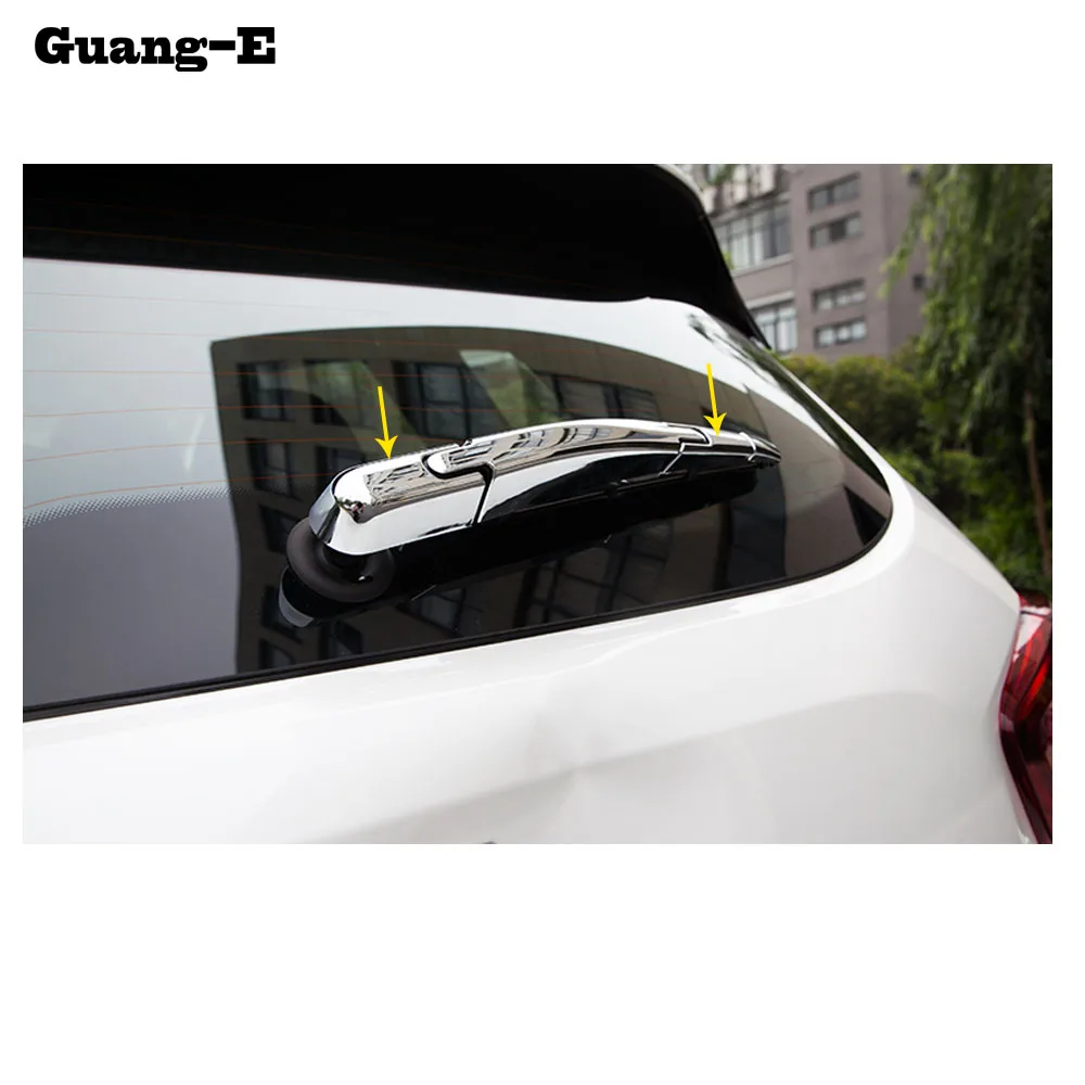 

Car detector ABS chrome rear back glass wiper nozzle cover frame trim tail window 4pcs For Renault Kadjar 2016 2017 2018