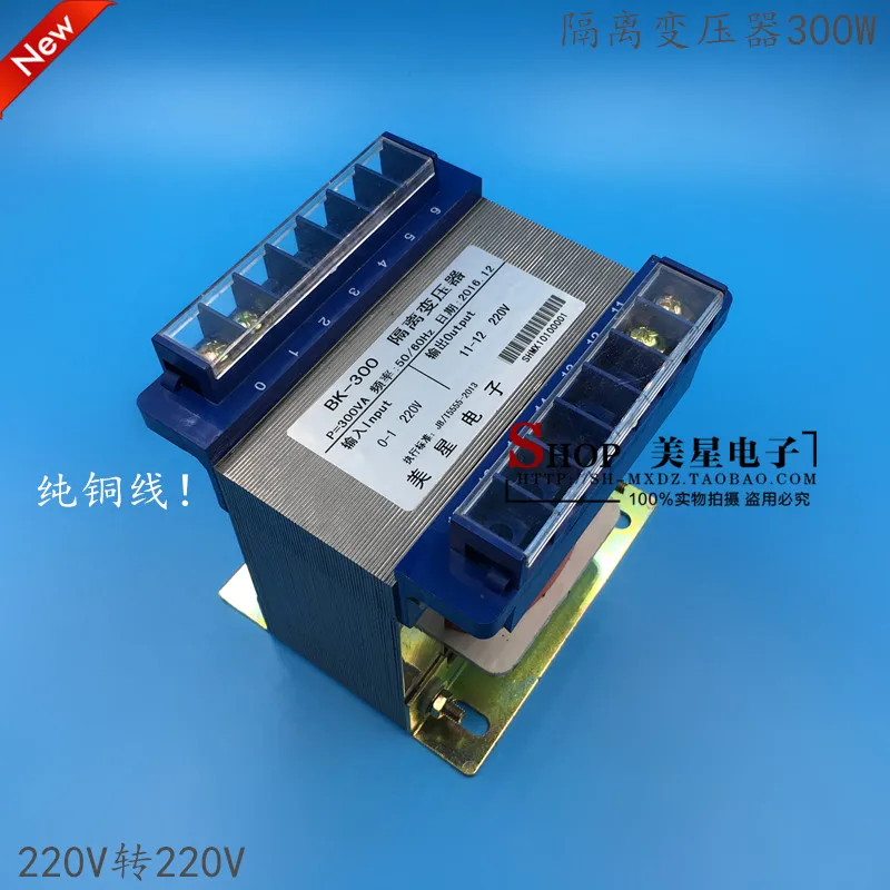 

Isolation Transformer 300W 300VA 220V to 220V 1.36A Safety Isolation Anti-interference Pure Copper