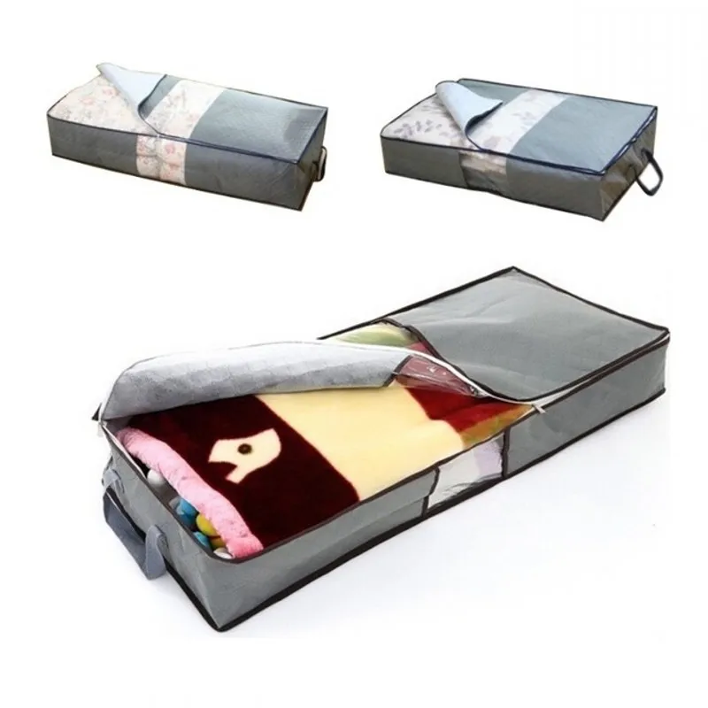 Нетканый семейный органайзер для экономии места кровать под коробка для хранения в шкафу для одежды разделитель Органайзер Одеяло сумка держатель Органайзер