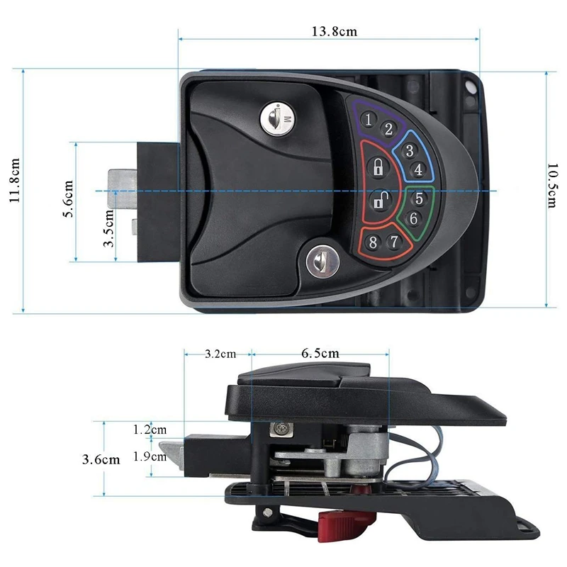 Rv бесключевая дверная Блокировка трейлер Автомобильная рукоятка защелки ручка Deadbolt пульт дистанционного управления