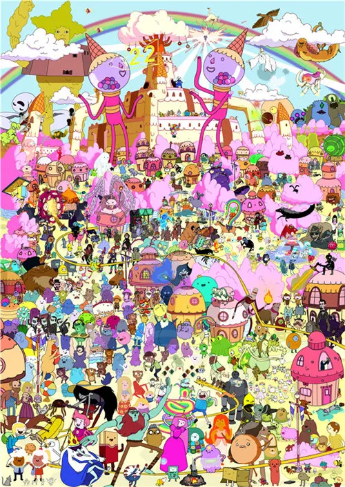 

HOT SALE Adventure Time Poster Print Silk Fabric Print Poster Print Cloth Fabric Wall Poster Custom Satin Poster