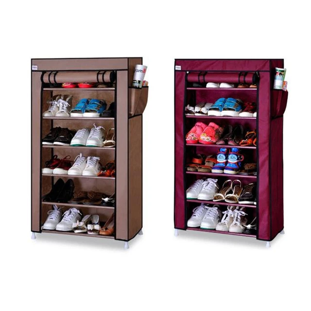 Nonwoven Shoes Rack Organizer Shelf 6 Tier Shoe Tower Storage Nonwoven Shoes Rack Organizer Shelf 6 Tier Shoe Tower Storage Cabinet Up To 24 Pairs