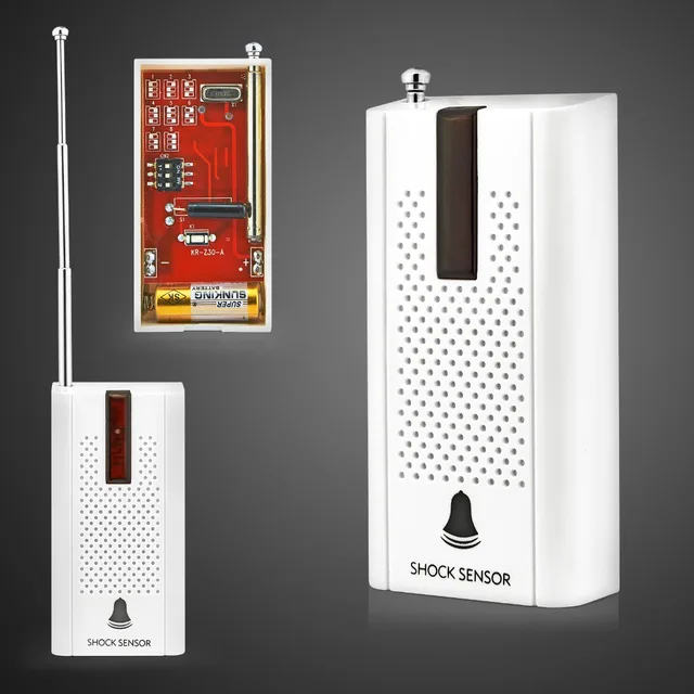 Wireless Door Window Vibration Detector Shock Sensor External Antenna