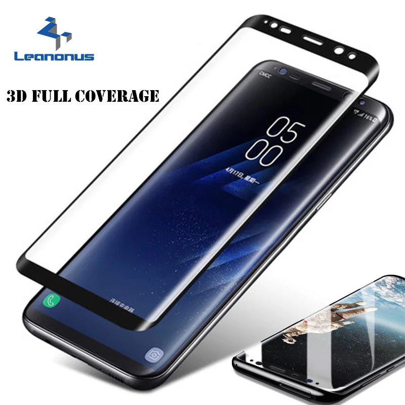 Leanonus стекло для Samsung Galaxy Note8 S8 Plus + защита экрана 3D изогнутое Передняя защитная