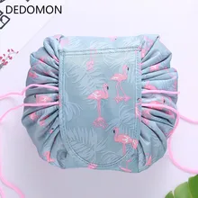Animal Flamingo Cosmetic font b Bag b font Professional font b Drawstring b font Makeup Case
