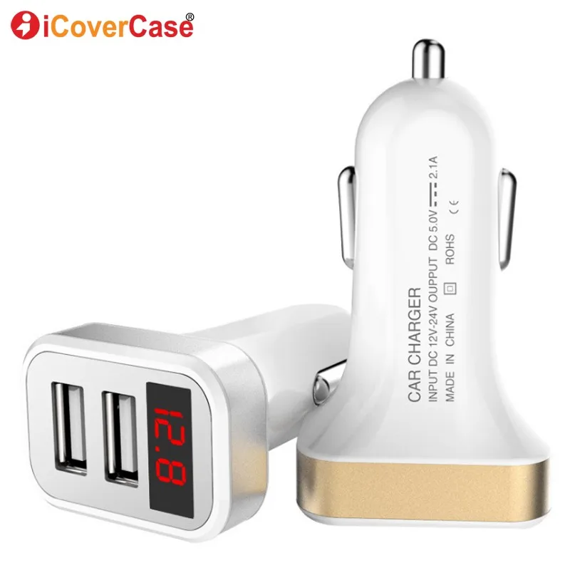 

Car Charger For Samsung Galaxy A3 A7 A5 2017 2016 A8 A6+ A6 A8+ A8 2018 LED Display Fast Charging Dual USB Phone Charger + Cable