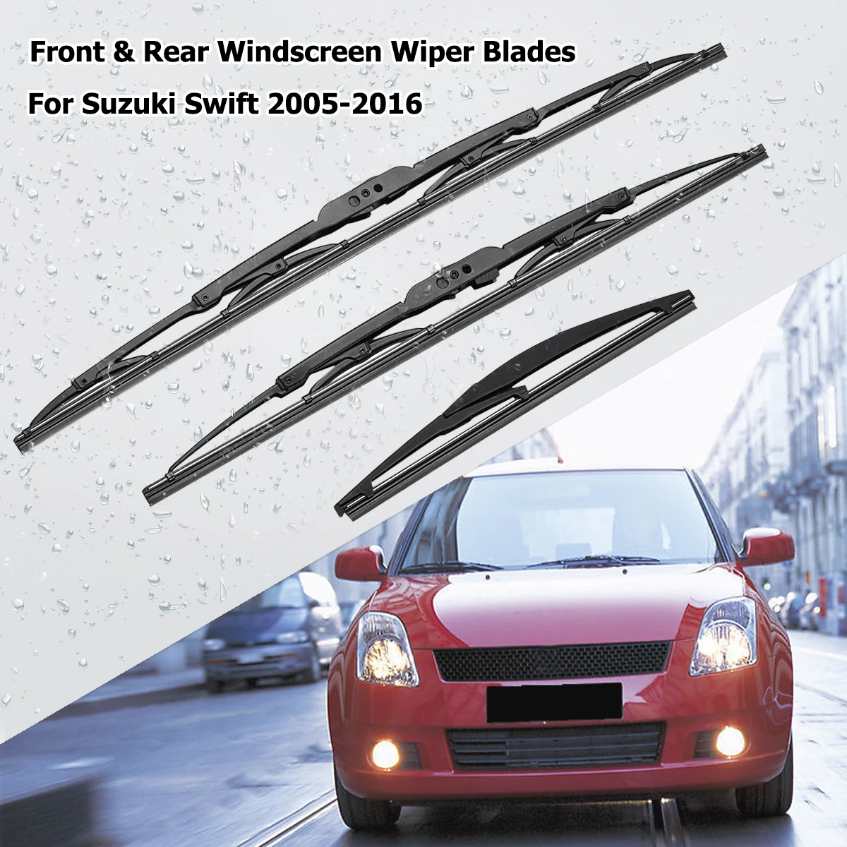21" 18" 11" Standard Front and Rear Windscreen Windshield Wiper Blades