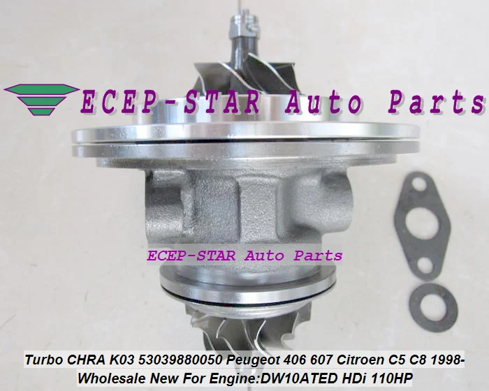 Turbo CHRA Cartridge Core K03 53039880050 53039700050 Turbocharger For Citroen C5 C8 For Peugeot 406 607 DW10ATED 2.0L HDi 1998- (1)