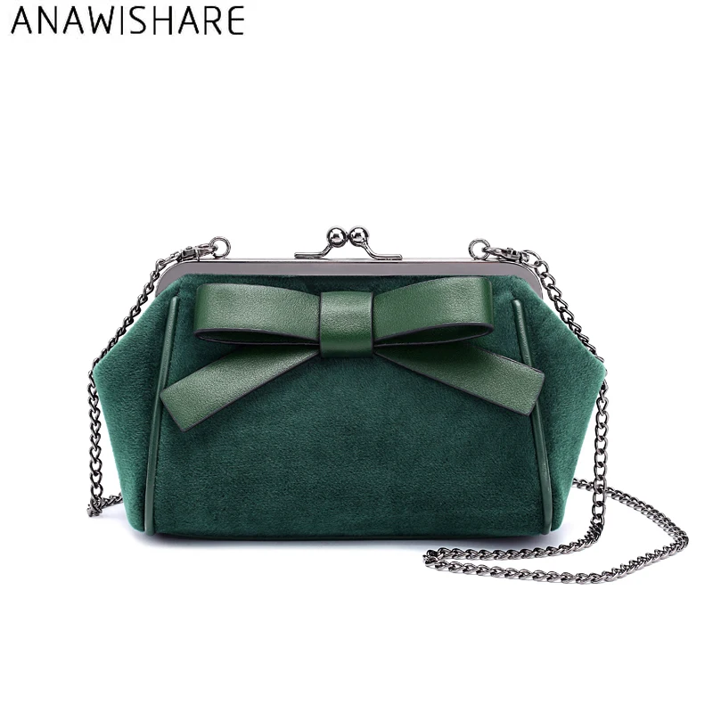 

ANAWISHARE Women Shoulder Bags Bow Crossbody Bags For Women Messenger Bags Green Women Handbags Bolsos Mujer
