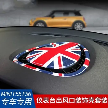 

Car UV Protected Union Jack Dashboard Vent USB Input Cover Emblem Sticker For Mini Cooper S JCW F54 F55 F56 Car Styling