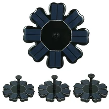 Solar Fountain Flower-shape Solar Panel Kit Birdbath Floating Fountain Pump for Garden Patio Pond Fish Tank Decoration