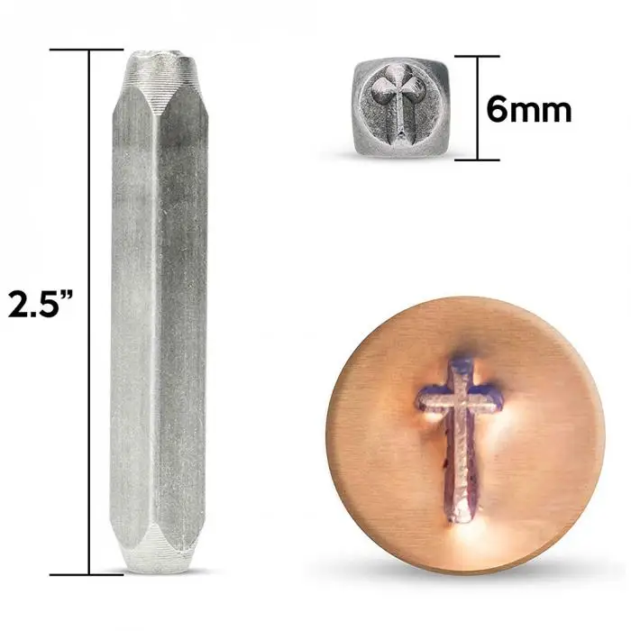 Крест Звезда форма металлический штамп инструмент 6 мм головка для кастомизации ювелирных изделий глины искусства кожи@ LS