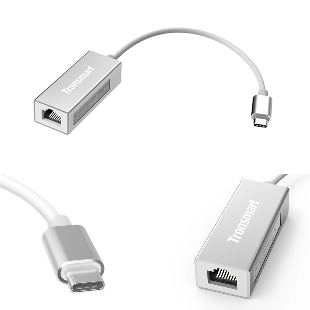 Tronsmart CTL01 Тип C Male к RJ45 адаптер USB-C Трансвертер Быстрый gigabit для локальной сети Тип-C, Windows, Mac, Google Chrome OS