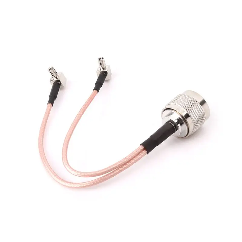 N male to 2 X TS9/CRC9 Male Connector antenna cable Splitter Combiner Y type Cable Pigtail RG316 15CM for HUAWEI 3G/4G modem