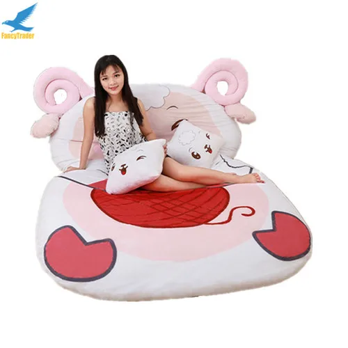 Fancytrader-Giant-Stuffed-Animal-Sheep-Bed-Soft-Plush-Beanbag-Mattress-Sofa-Mat (4)