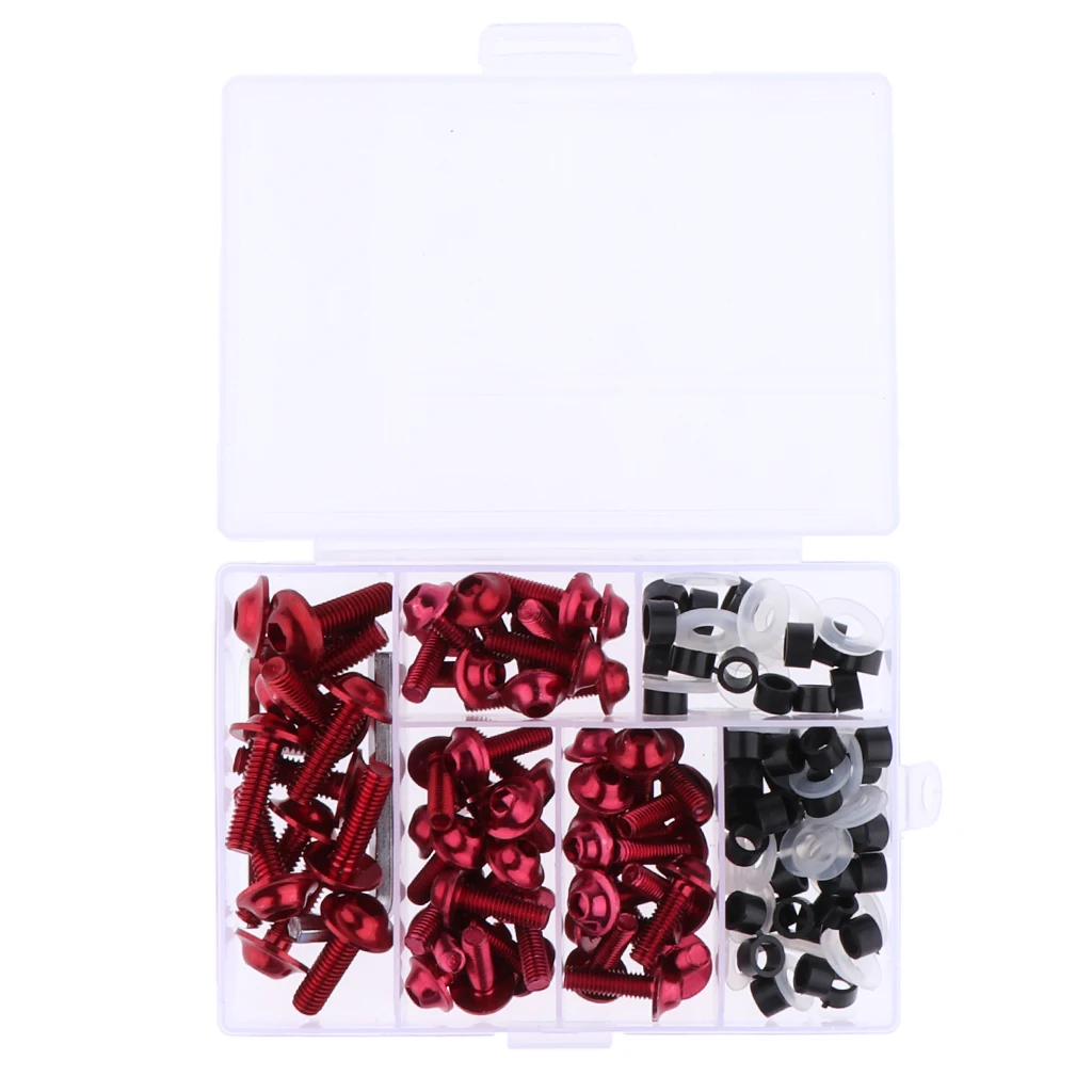 158Pcs Brand New Motorcycle Complete Fairing Bolt Kit Fastener Clips Screws for Front fender Rear fender Windscreens Black